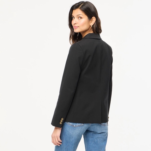 New J.CREW Size 6 Cotton-Blend two-Button Blazer in Black $198 BP095 - Picture 4 of 5